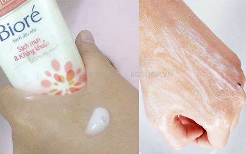 Sữa rửa mặt Bioré sạch mụn và kháng khuẩn 100gr mang đến cảm giác dễ chịu