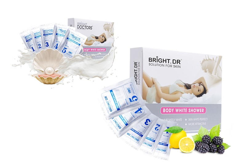 Tắm trắng Bright.Dr Body White Shower có thiết kế tiện dụng, ghi chi tiết cách sử dụng giúp người dùng không bị bối rối, nhầm lẫn.