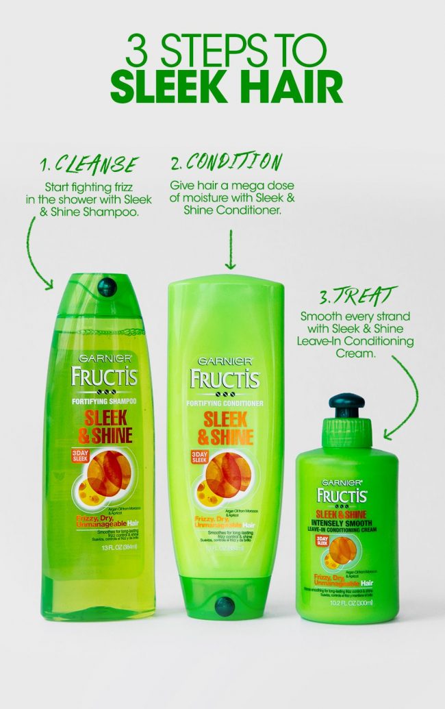 Dầu gội bóng mượt tóc Garnier Fructis Sleek & Shine 750ml