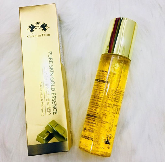 Essence chống lão hóa Christian Dean Pure Skin Gold 150ml vàng 24k nguyên chất, Collagen nuôi dưỡng làn da tối ưu