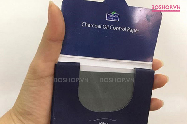 Giấy thấm dầu Mayan Charcoal Oil Control Paper bảo vệ lớp trang điểm lâu trôi