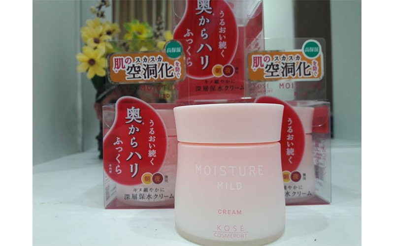 Kem dưỡng ẩm Kose Moisture Mild Cream 60gr thành phần lành tính, phù hợp cho mọi loại da