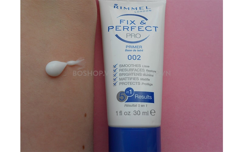 Kem lót Rimmel Fix And Perfect Pro Primer No.02 30ml thành phần lành tính