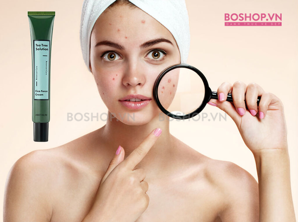Kem trị mụn Aritaum Tea Tree Solution Cica Focus Cream 35ml