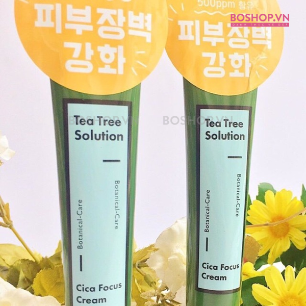 Kem trị mụn Aritaum Tea Tree Solution Cica Focus Cream 35ml chiết xuất từ lá tràm trà, chuyên dành cho da dầu, mụn