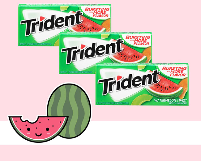 Kẹo cao su không đường Trident Watermelon Twist 18 Sticks