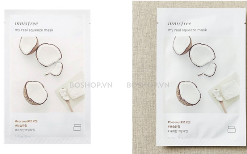 Mặt nạ Innisfree My Real Squeeze Mask Coconut an toàn cho da