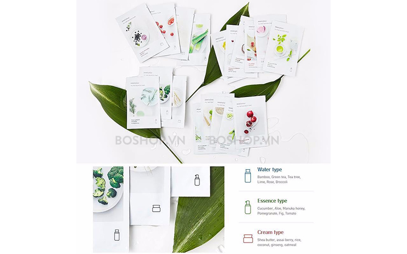 Innisfree My Real Squeeze Mask Fig với 3 ký hiệu dễ dàng nhận biết