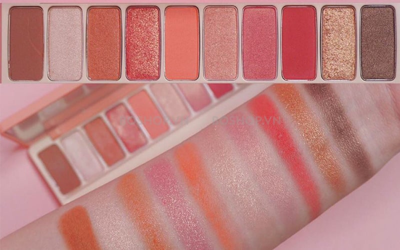 Phấn mắt Etude House Play Color Eyes #Peach Farm gam màu chủ đạo cam đào ngọt ngào