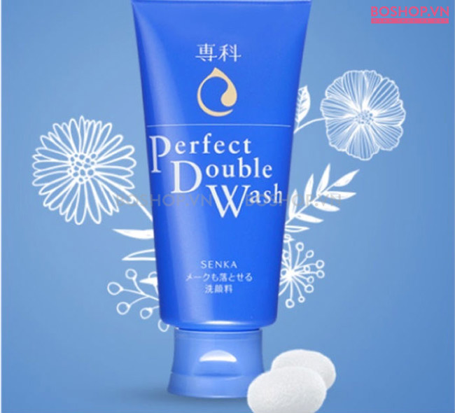 Sữa rửa mặt tẩy trang Senka Perfect Double Wash 120gr