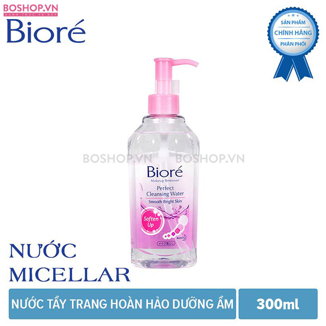 Tẩy trang Bioré Perfect Cleansing Water Soften Up 300ml dành cho da thường 
