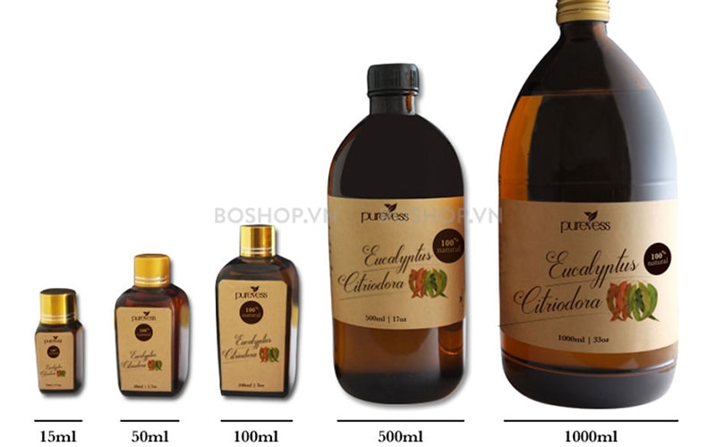 Tinh dầu bạch đàn chanh có thiết kế nhỏ gọn, tiện lợi dạng chai