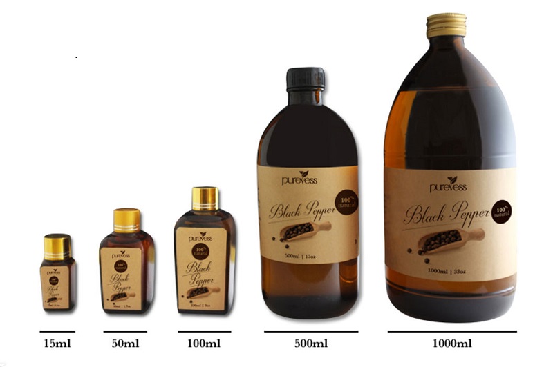 Tinh dầu tiêu đen thiết kế nhỏ gọn, tiện lợi