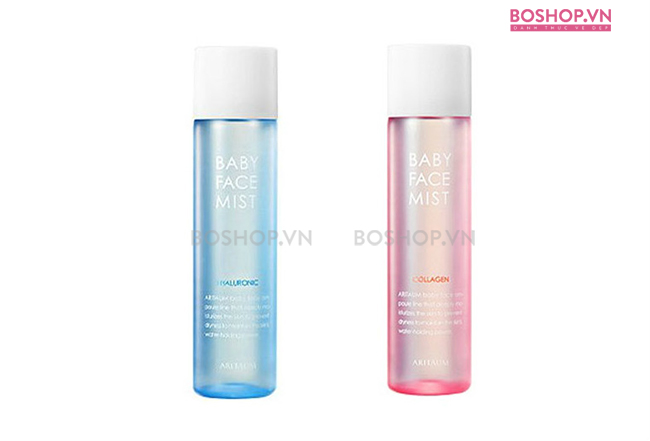 Xịt khoáng dưỡng ẩm Aritaum Baby Face Mist Hyaluronic 130ml chiết xuất Axit Hyaluronic