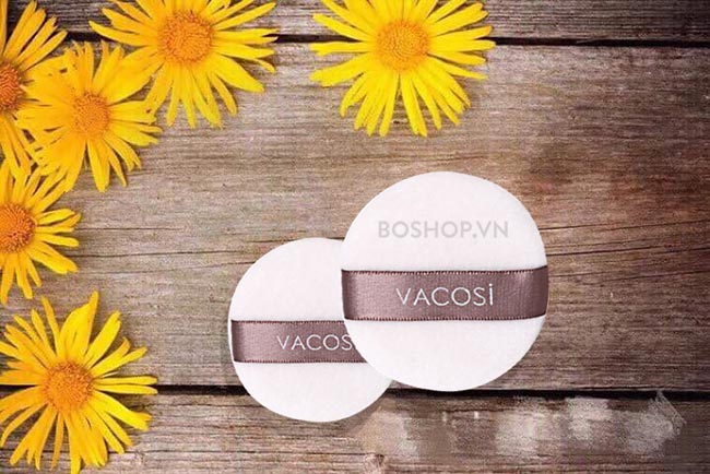Bông phấn khô tròn nhỏ Vacosi BP19 màu trắng