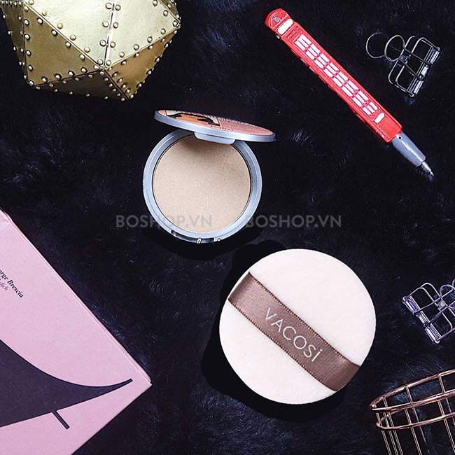 Thiết kế bông mút hình tròn, có quai cầm tiện lợi