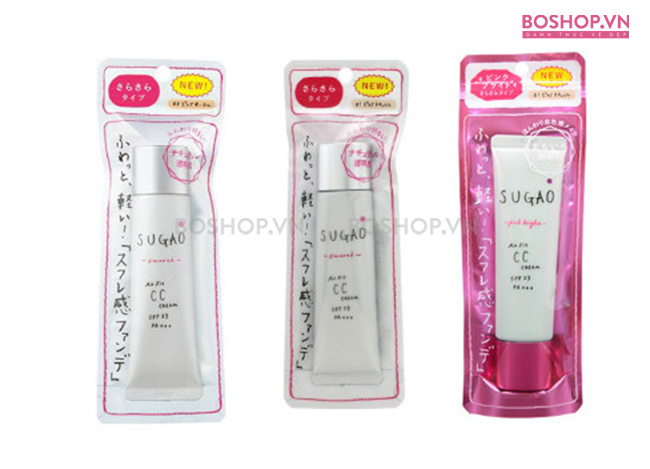 CC Cream Sugao Air Fit SPF 23 với 3 loại cho bạn dễ dàng lựa chọn