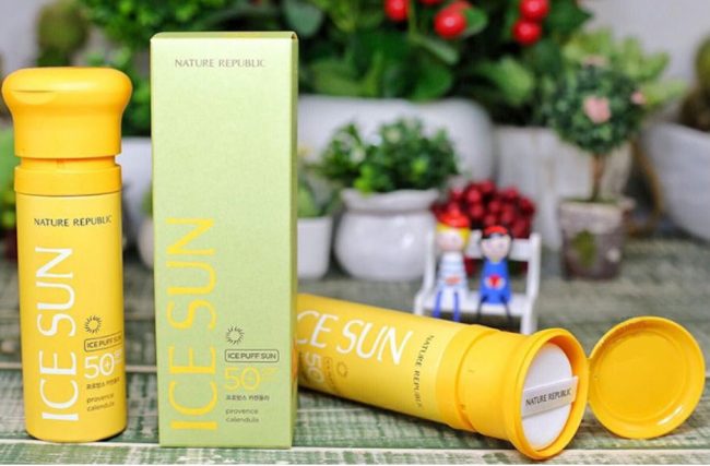 Chống nắng Natural Republic Ice Sun Provence Calendela SPF50 chiết xuất từ nha đam làm mát da, dịu da