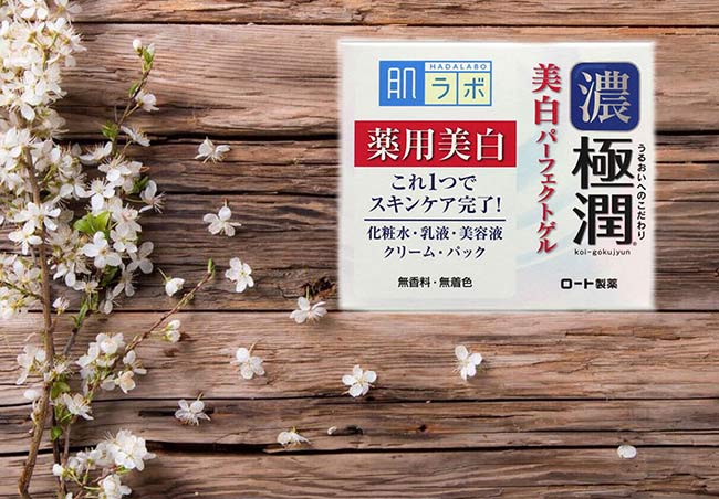 Dưỡng ẩm trắng da Hada Labo Koi-Gokujyun Perfect Gel 100gr kết cấu dạng gel tươi mát, tạo cảm giác mát lạnh