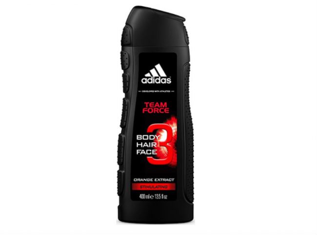 Gel tắm gội và rửa mặt Adidas 3 In 1 Team Force 400ml