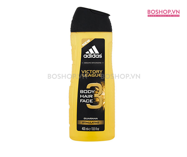 Gel tắm gội và rửa mặt Adidas 3 In 1 Victory 400ml