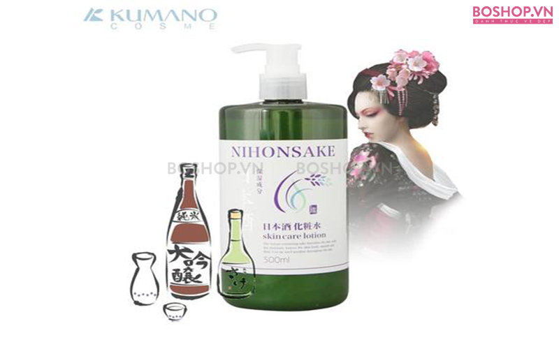 Gel tẩy trang Nihonsake Rượu Sake 500ml mỹ phẩm Nhật Bản chính hãng