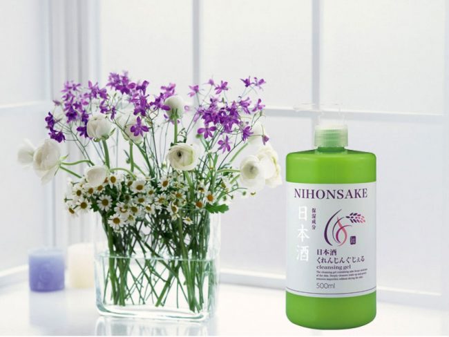 Gel tẩy trang Nihonsake Rượu Sake 500ml an toàn cho da