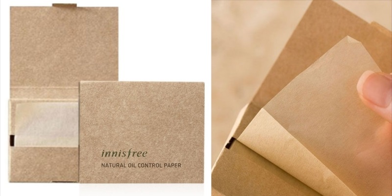 Thiết kế giấy thấm dầu Innisfree Natural Oil Control Paper 50 tờ dạng giấy mỏng, có cấu tạo từ giấy thủ công Hàn Quốc.