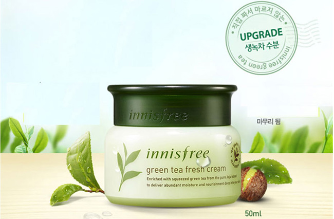 Kem dưỡng cho da dầu Innisfree Green Tea 50ml phục hồi làn da hư tổn, tái tạo các tế bào da