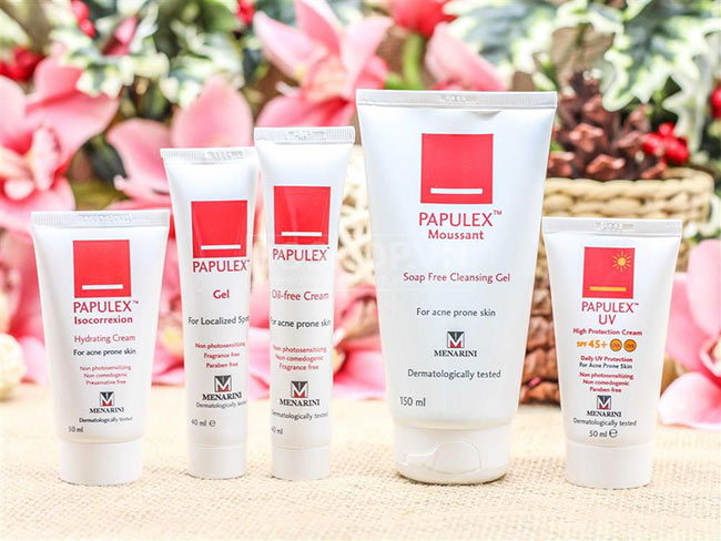 Kem dưỡng cho da mụn Papulex Oil-Free Cream 40ml cung cấp dưỡng chất giúp da láng mịn, giảm nhờn
