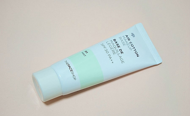 Kem lót The Face Shop Air Cotton Makeup Base No.01 Mint 40ml