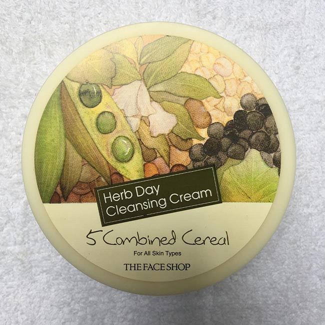 Kem tẩy trang dưỡng ẩm The Face Shop Herb Day Cereal 150ml chiết xuất ngũ cốc dinh dưỡng, nuôi dưỡng