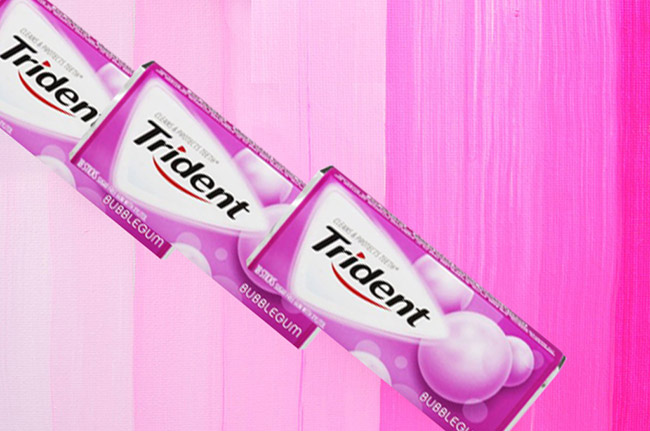 Kẹo cao su không đường Trident Bubblegum 18 Sticks