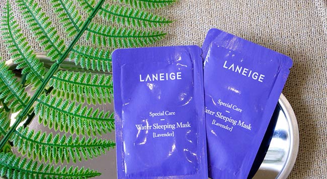 Mặt nạ ngủ Laneige Lavender 4ml hương thơm thư giãn thoải mái, dễ chịu