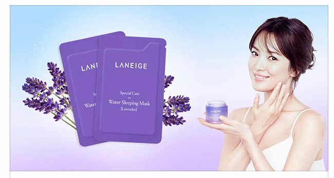 Mặt nạ ngủ Laneige Lavender giúp làm sạch,mang lại sức sống cho làn da trong lúc ngủ