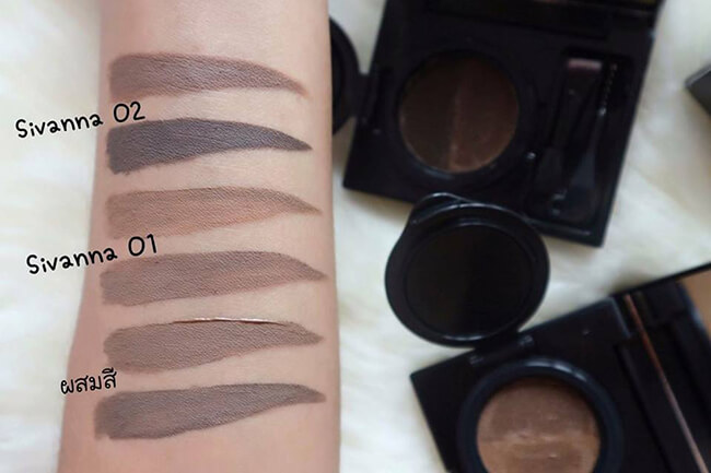Phấn mắt Sivanna Tatoo Two Tone Cushion Eyebrown HF685 
