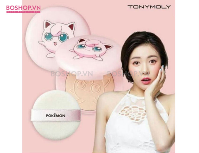 Tony Moly Pokemon Purin Peach Pact SPF 42 mang đến lớp nền trắng sáng mịn màng tự nhiên