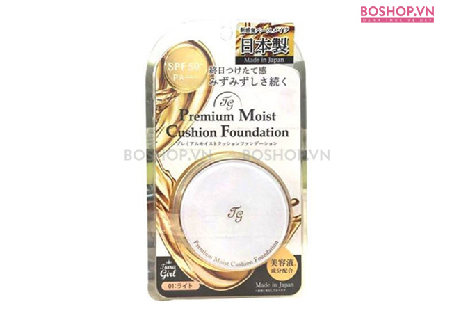 Phấn nước Tiara Girl Premium Moist SPF 50+ #1 Light Beige