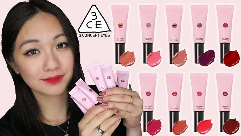 Son lì 3CE Liquid Lip Color Matte Charmed màu hồng thẫm