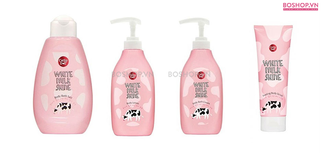 Sữa dưỡng thể Cathy Doll White Milk Shine Body Lotion 450ml chiết xuất từ sữa bò tươi thiên nhiên