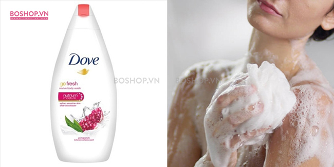 Dove Go Fresh Pomegranate cấp ẩm cho da, mang đến làn da mịn màng