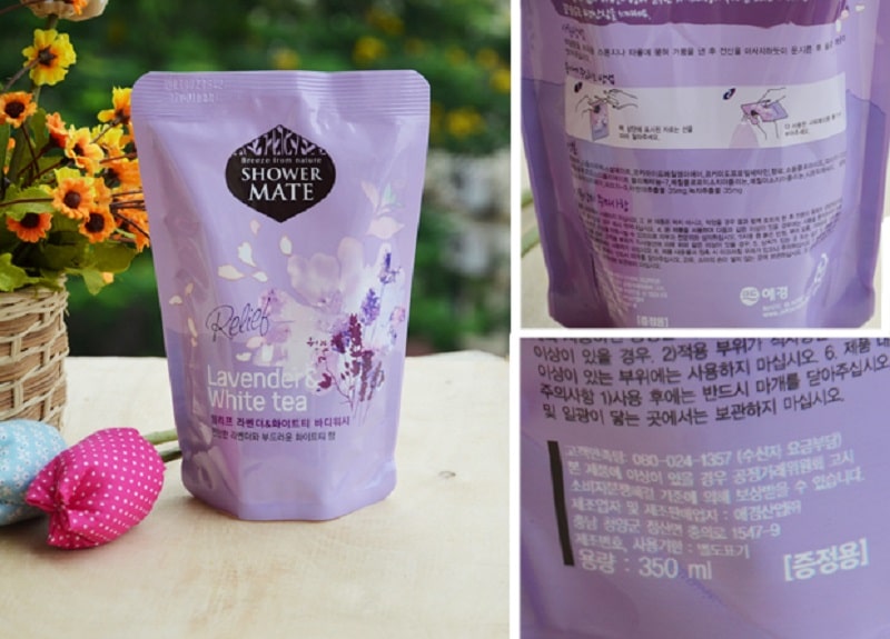 Sữa tắm Shower Mate Lavender White Tea chiết xuất từ thiên nhiên lành tính, nuôi dưỡng làn da sáng mịn căng bóng dài lâu