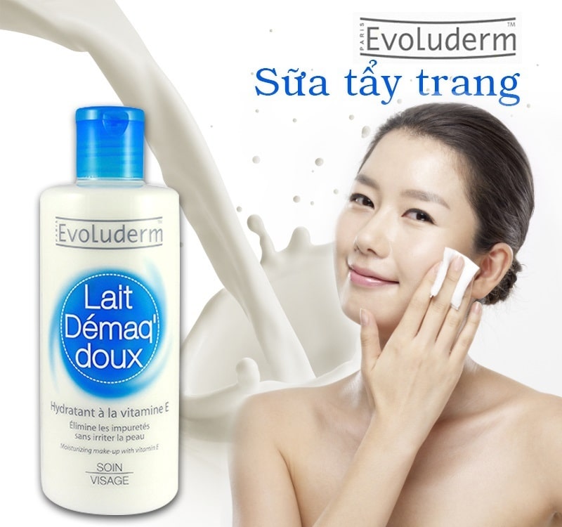 Sữa tẩy trang Evoluderm Lait Démaq’ Doux 250ml an toàn cho da