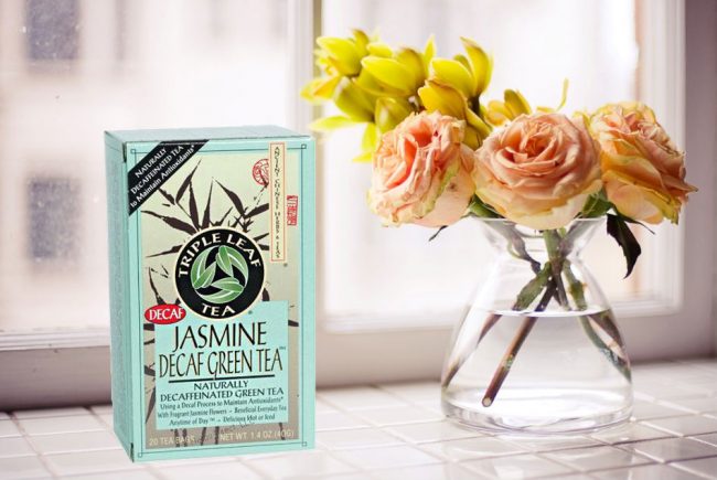 Trà chống oxy hóa Triple Leaf Jasmine Decaf Green Tea 20 gói