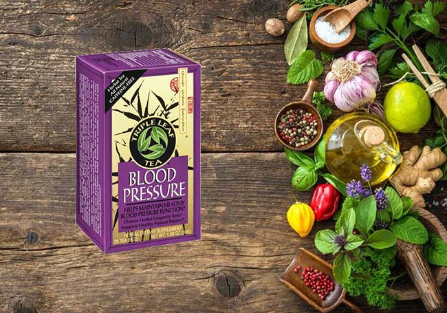 Trà thảo mộc bổ thận Triple Leaf Tea Blood Pressure 20 gói thành phần từ hơn 20 loại thảo mộc khác nhau