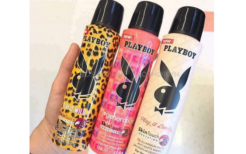 Xịt thơm Body Playboy Skin Touch Innovation Play It Wild 150ml sản phẩm Mỹ chính hãng