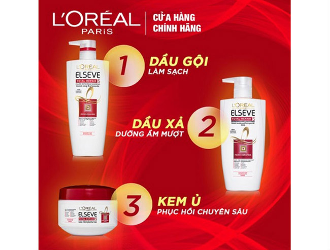 Dầu xả L’Oreal Elseve Total Repair 5 450ml bảo vệ mái tóc từ gốc đến ngọn
