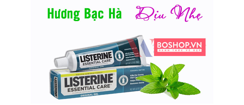 Sự thay đổi rõ rệt chỉ sau 1 tuần sử dụng Kem đánh răng Listerine Essential Care Powerful Mint Original Gel 119gr