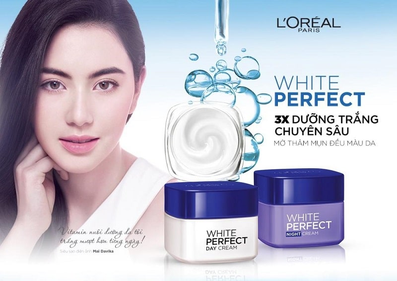 L'Oreal White Perfect 50ml giúp nuôi dưỡng làn da trắng hồng rạng rỡ ngay từ trong giấc ngủ.