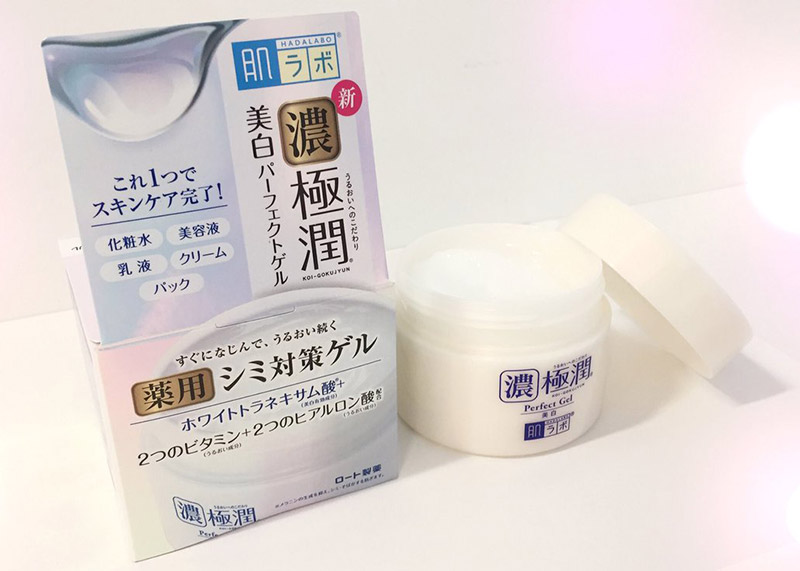 Kem dưỡng da Nhật Bản Hadalabo Perfect Gel có thiết kế đơn giản tiện dụng nhưng vẫn bắt mắt hiện đại.